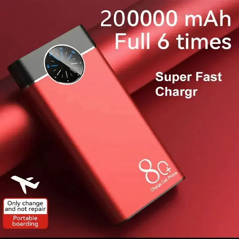 200000mAh Large Capacity Aluminum Alloy Power Bank Multi-Socket Super Fast Charging Thin Portable Power Bank 2023 New Model
200000mAh Large Capacity Aluminum Alloy Power Bank Multi-Socket Super Fast Charging Thin Portable Power Bank 2023 New Model