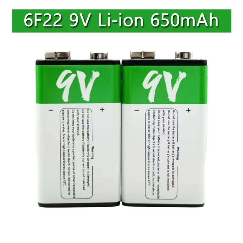 6F22 9V Li-ion 650mAh Battery Rechargeable Battery for RC Helicopeter Model Multimeter Microphone +USB Type-C Charging Cable
6F22 9V Li-ion 650mAh Battery Rechargeable Battery for RC Helicopeter Model Multimeter Microphone +USB Type-C Charging Cable
