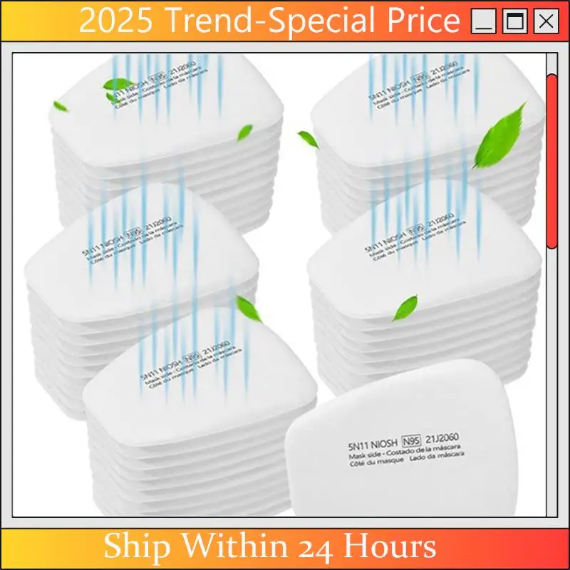 A61Z Deals 100PCS 5N11 Respirator Filter - 5N11 Particulate Filter Cotton For 6200, 6502, 7502, 6800 Series Respirator Mask
A61Z Deals 100PCS 5N11 Respirator Filter - 5N11 Particulate Filter Cotton For 6200, 6502, 7502, 6800 Series Respirator Mask