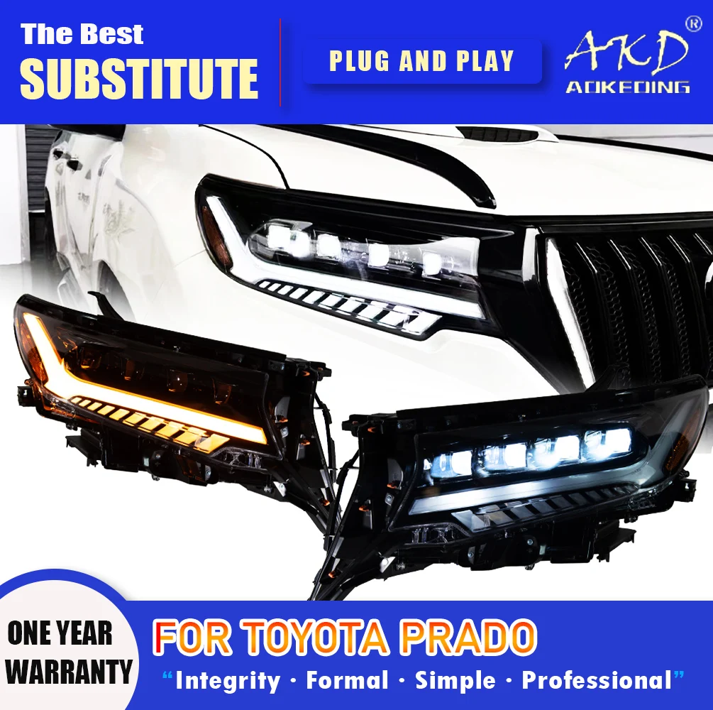 AKD Head Lamp for Toyota Prado LED Headlight 2018-2022 Headlights LC200 DRL Turn Signal High Beam Angel Eye Projector Lens
AKD Head Lamp for Toyota Prado LED Headlight 2018-2022 Headlights LC200 DRL Turn Signal High Beam Angel Eye Projector Lens