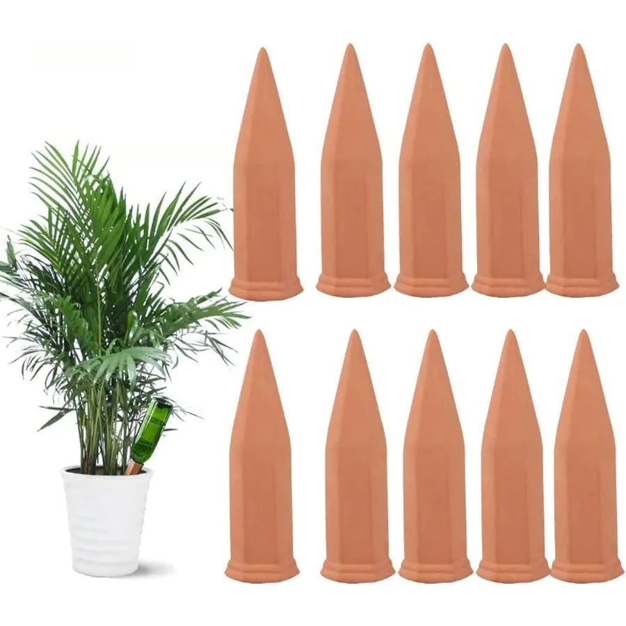 10 Pack Terracotta Watering Spikes Plant Watering Devices Wine Bottle Automatic Plant Self Watering Spikes for Vacations SelfWa
10 Pack Terracotta Watering Spikes Plant Watering Devices Wine Bottle Automatic Plant Self Watering Spikes for Vacations SelfWa