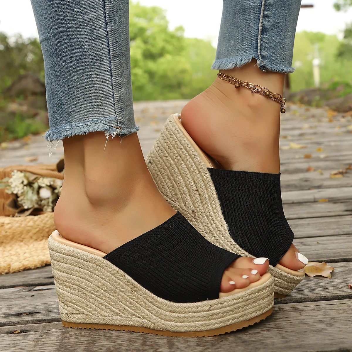 Summer Outdoor Women Sandals Peep-Toe Shoes Woman Wedge High-Heeled Platforms Slides Women Casual Wedges for Women High Sandals
Summer Outdoor Women Sandals Peep-Toe Shoes Woman Wedge High-Heeled Platforms Slides Women Casual Wedges for Women High Sandals
