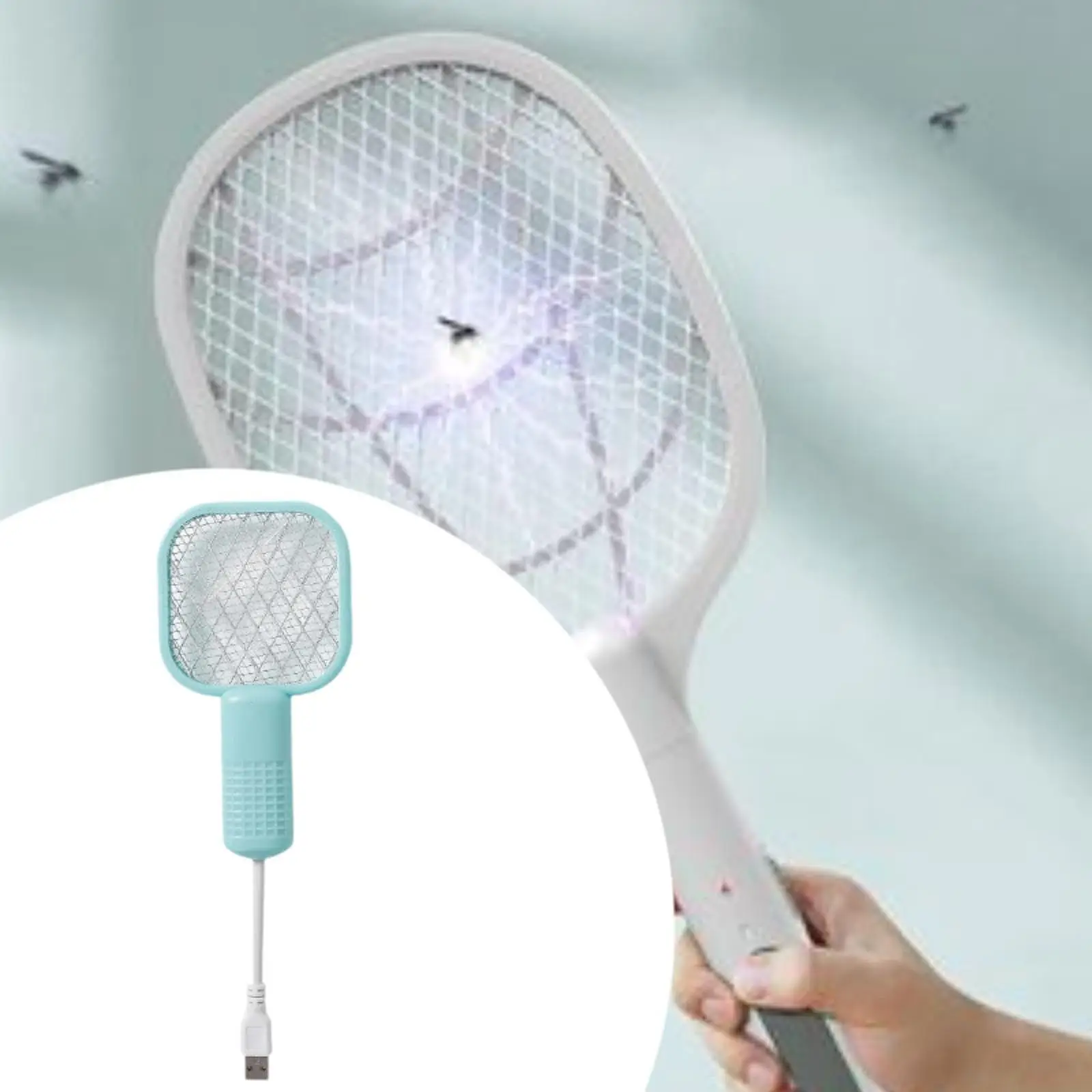 Electric Fly Swatter 5V Handheld Portable Practical 3.7W Lightweight Bug Zapper Racket for Patio Travel Backyard Summer Office
Electric Fly Swatter 5V Handheld Portable Practical 3.7W Lightweight Bug Zapper Racket for Patio Travel Backyard Summer Office