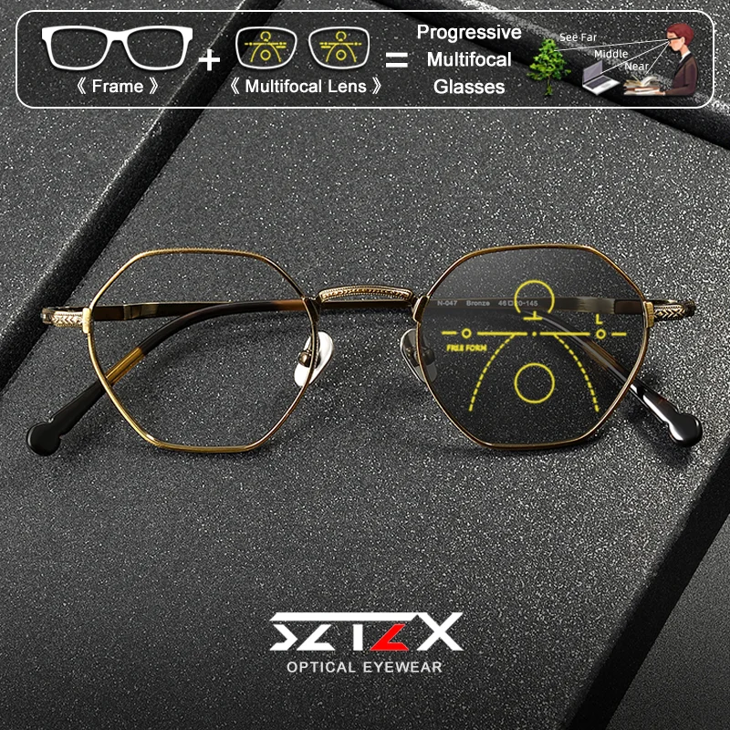 SZTZX Vintage Titanium Geometric Design Unsiex Prescription Myopia Glasses Photochromic Multifocal Anti Blue Ray Optical Eyeware
SZTZX Vintage Titanium Geometric Design Unsiex Prescription Myopia Glasses Photochromic Multifocal Anti Blue Ray Optical Eyeware