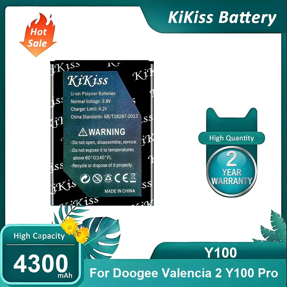 KiKiss Battery For Doogee Valencia 2 Y100 Pro,Y100,4300mAh
KiKiss Battery For Doogee Valencia 2 Y100 Pro,Y100,4300mAh