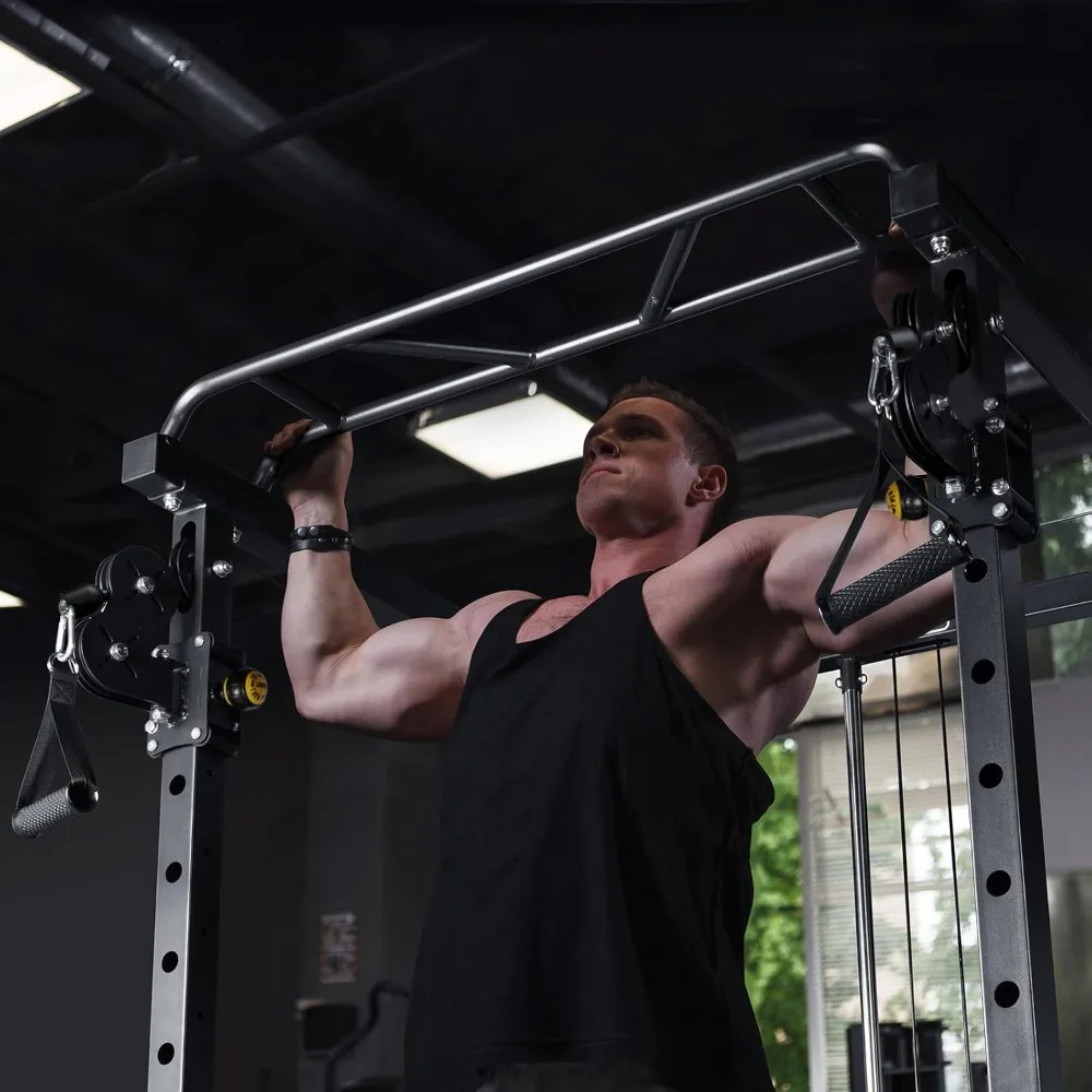 Multi-Function Squat Rack Power Cage PPC03 with Cable Crossover System, 1000LBS Capacity Power Rack and Packages
Multi-Function Squat Rack Power Cage PPC03 with Cable Crossover System, 1000LBS Capacity Power Rack and Packages