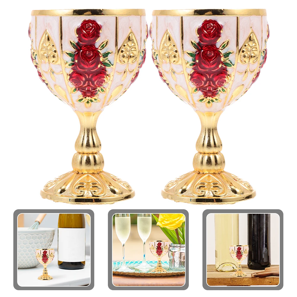 2 Pcs Retro Wine Glass Drinks Cup Decorative Drinking Vintage Style Small Teacup Metal Cups Zinc Alloy European Party Travel
2 Pcs Retro Wine Glass Drinks Cup Decorative Drinking Vintage Style Small Teacup Metal Cups Zinc Alloy European Party Travel