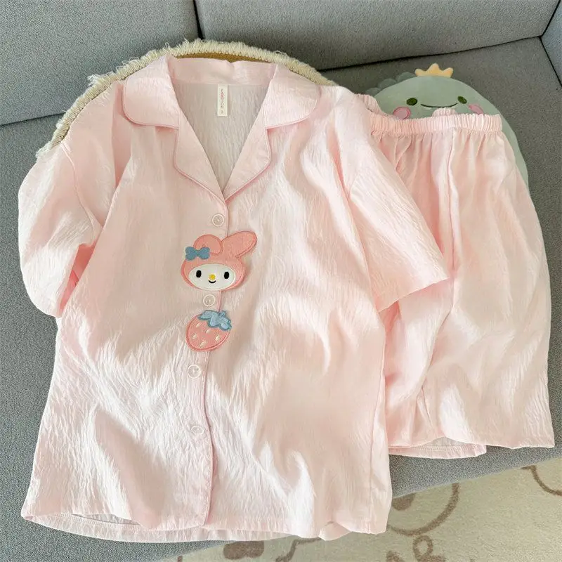 Sanrio Cute Pajamas 2 Pieces My Melody Sleepwear Shorts Short Sleeve Pyjama Summer Pijama Cartoon Nightgowns Women Home Clothes
Sanrio Cute Pajamas 2 Pieces My Melody Sleepwear Shorts Short Sleeve Pyjama Summer Pijama Cartoon Nightgowns Women Home Clothes