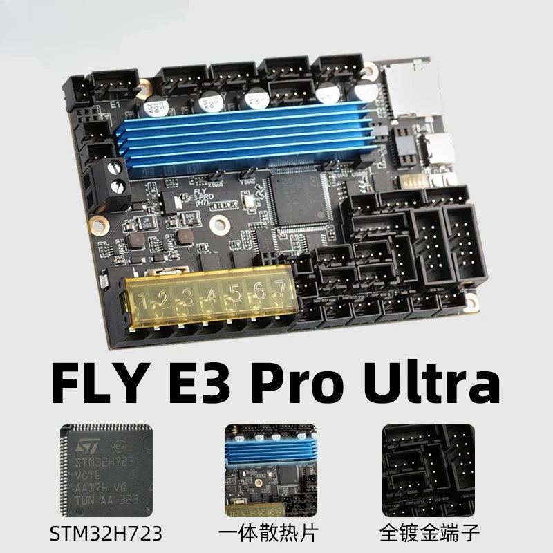 FLY E3 Pro Ultra RRF/Klipper Onboard 2209 5 Axis 3D Printer main board replacement DUET
FLY E3 Pro Ultra RRF/Klipper Onboard 2209 5 Axis 3D Printer main board replacement DUET