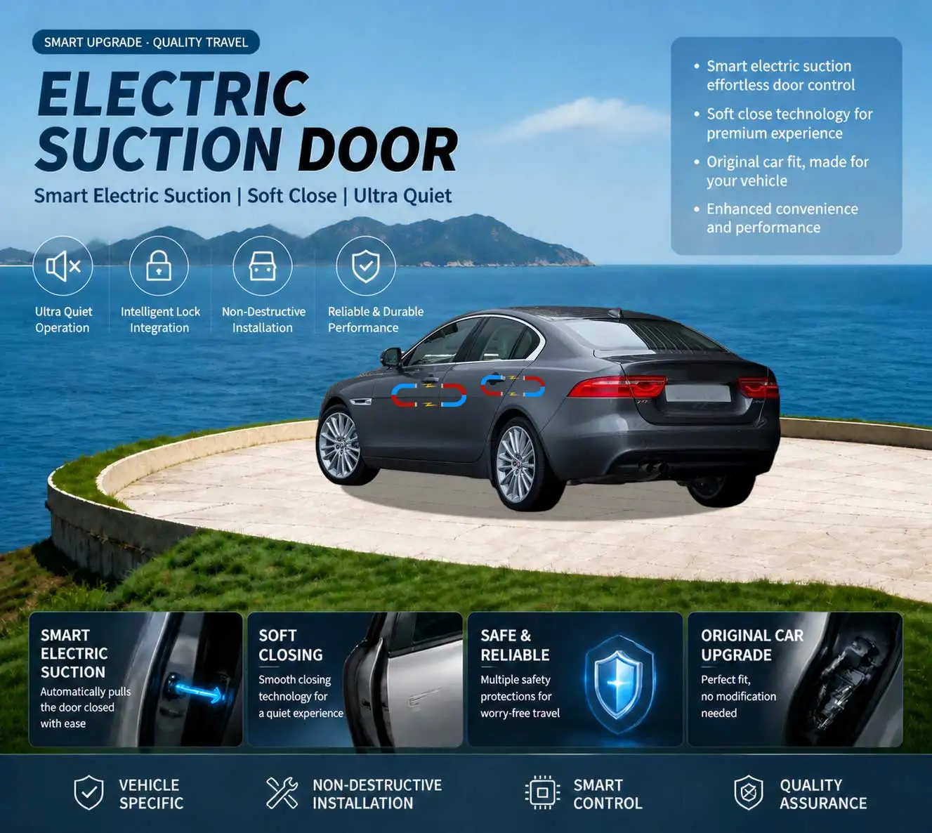 Car Specific Car Modification Auto Suction Soft Close Door Modification Parts & Accessories For Jaguar XE X760 2016-2024
Car Specific Car Modification Auto Suction Soft Close Door Modification Parts & Accessories For Jaguar XE X760 2016-2024
