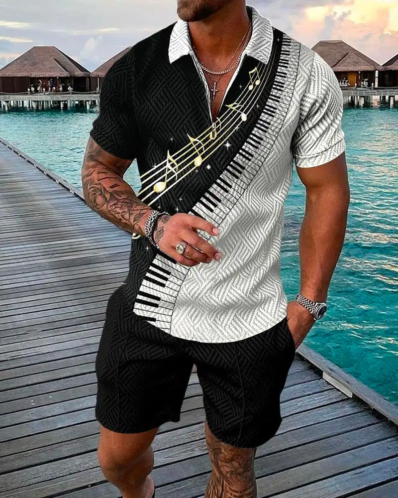 Summer Fashion Men's POLO Top and Shorts Printed Large Hawaiian Beach Style sportswear men clothing two pieces set
Summer Fashion Men's POLO Top and Shorts Printed Large Hawaiian Beach Style sportswear men clothing two pieces set