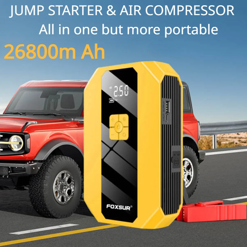 Car Jump Starter Device 26800mAh 12v Automotive Battery Charger Auxiliary Starter Power Bank for Car Air Compressor Portable
Car Jump Starter Device 26800mAh 12v Automotive Battery Charger Auxiliary Starter Power Bank for Car Air Compressor Portable