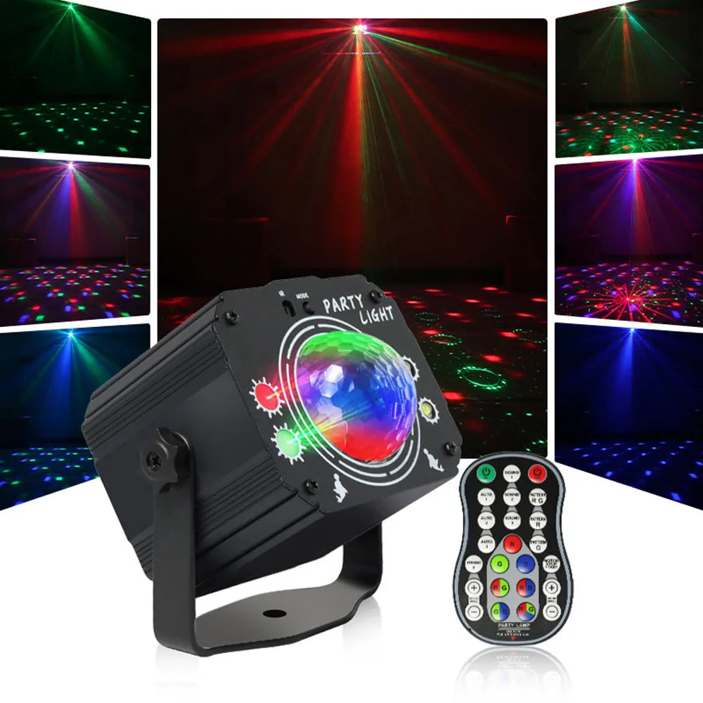 3IN1 DJ Disco Party Light Stage Laser Light Sound Activated LED Magic Ball Light LED Strobe Light With Remote for Christmas Club
3IN1 DJ Disco Party Light Stage Laser Light Sound Activated LED Magic Ball Light LED Strobe Light With Remote for Christmas Club