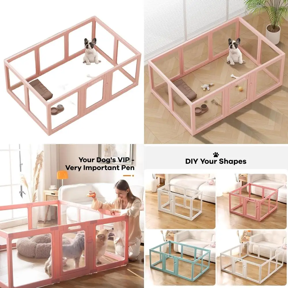 Розовый 10-панельный домашний манеж для собак, щенков, кошек и мелких животных
Розовый 10-панельный домашний манеж для собак, щенков, кошек и мелких животных