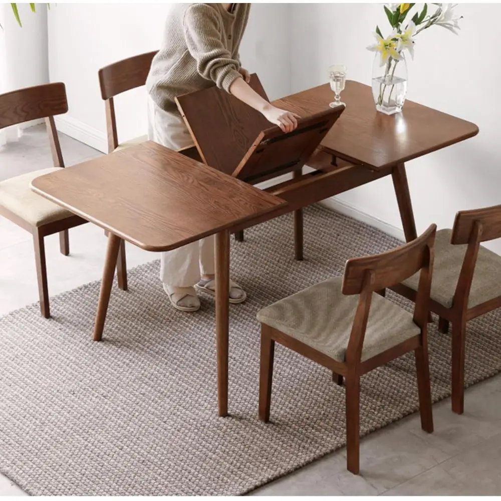 Expandable Solid Oak Dining Table, 47-63, Traditional Kitchen Table, Suitable for Living Room (Walnut Finish)
Expandable Solid Oak Dining Table, 47-63, Traditional Kitchen Table, Suitable for Living Room (Walnut Finish)