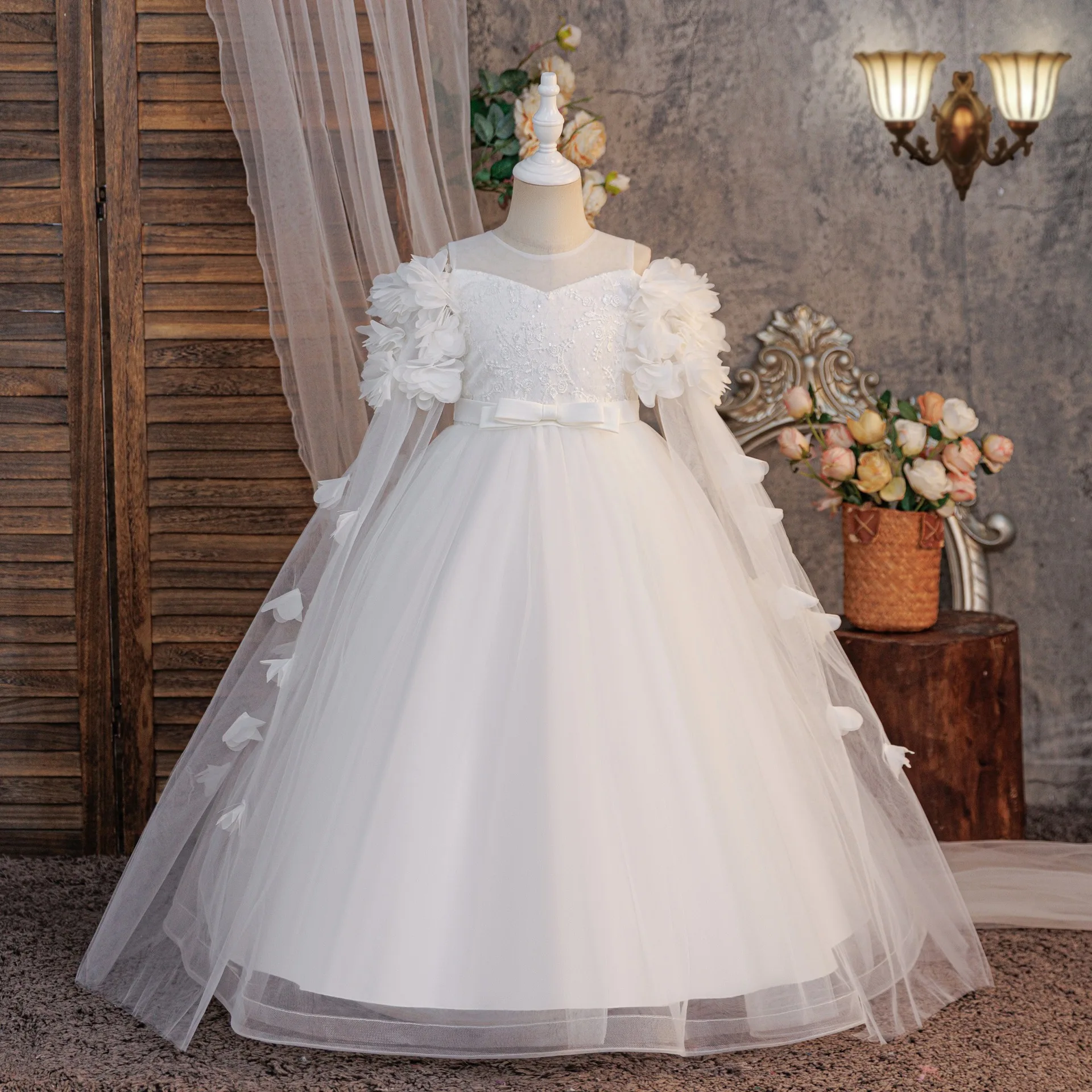 Flower Girl Wedding Party Dresses Elegant Girls Princess Dress Long Gown 4-12 Years
Flower Girl Wedding Party Dresses Elegant Girls Princess Dress Long Gown 4-12 Years