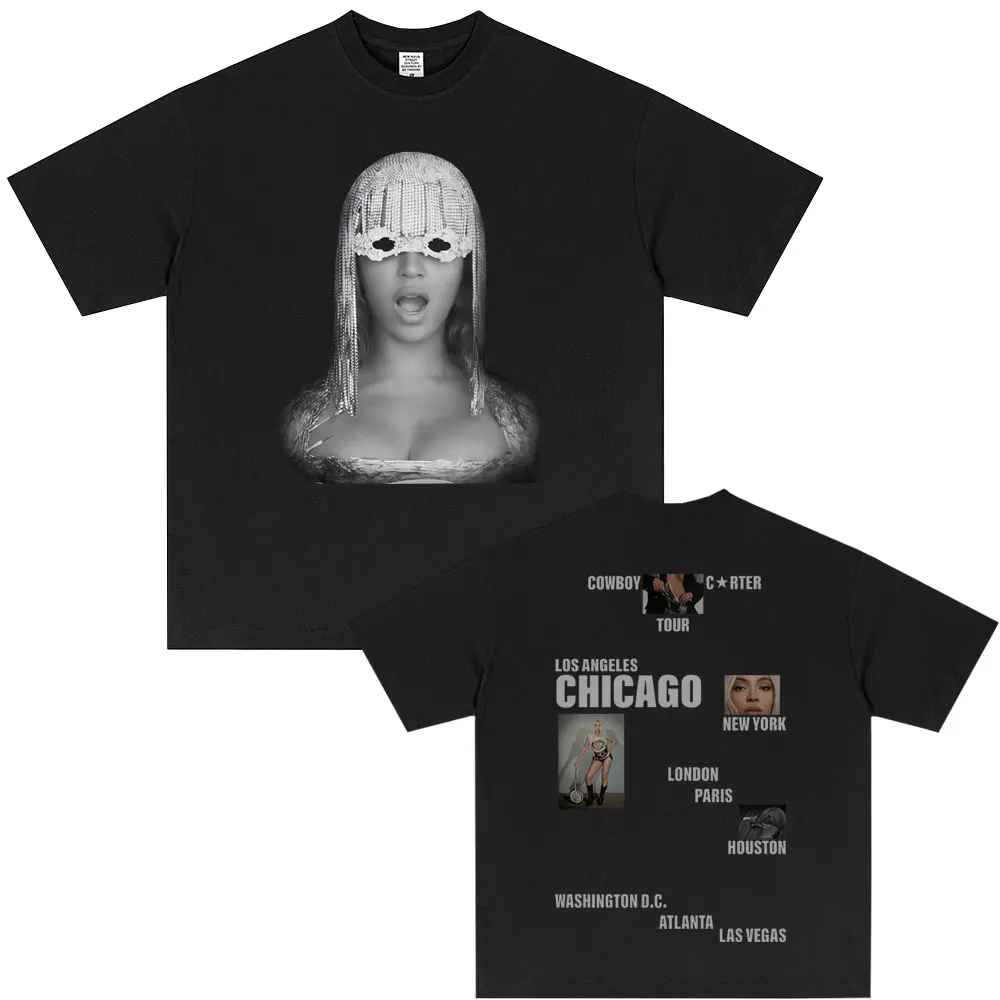 Beyonce Cowboy Carter Tour T-shirt Men Women Fashion Pop Music Short Sleeve T-shirts Unisex Casual Cotton O-collar T Shirts Tops
Beyonce Cowboy Carter Tour T-shirt Men Women Fashion Pop Music Short Sleeve T-shirts Unisex Casual Cotton O-collar T Shirts Tops