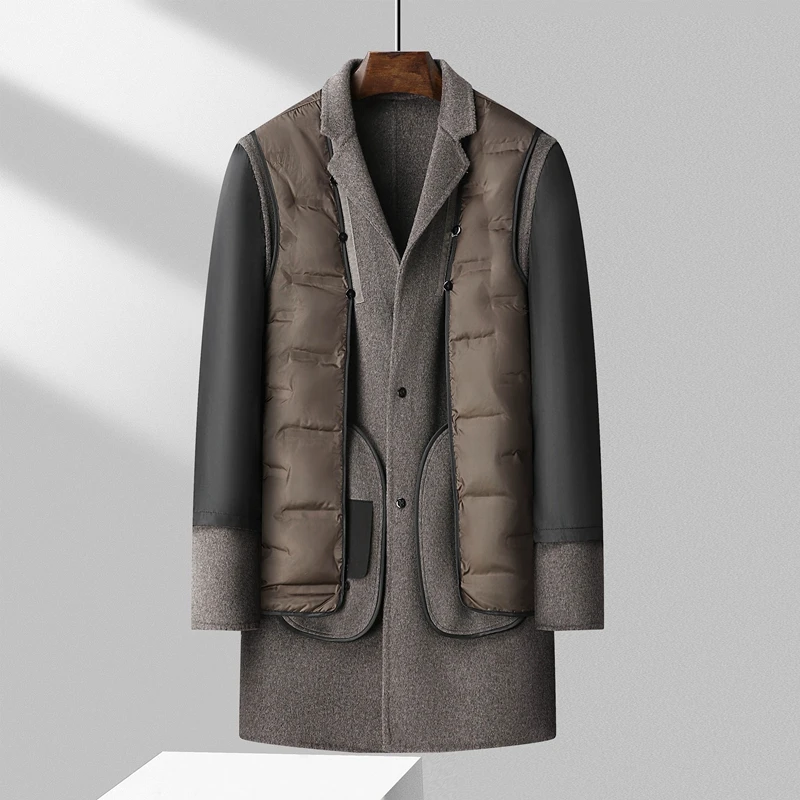 Effortless Elegance Overcoat Men Classic Wool Coat with Removable Puff Down Vest lining Design Thick Thermal Garment Old Money
Effortless Elegance Overcoat Men Classic Wool Coat with Removable Puff Down Vest lining Design Thick Thermal Garment Old Money