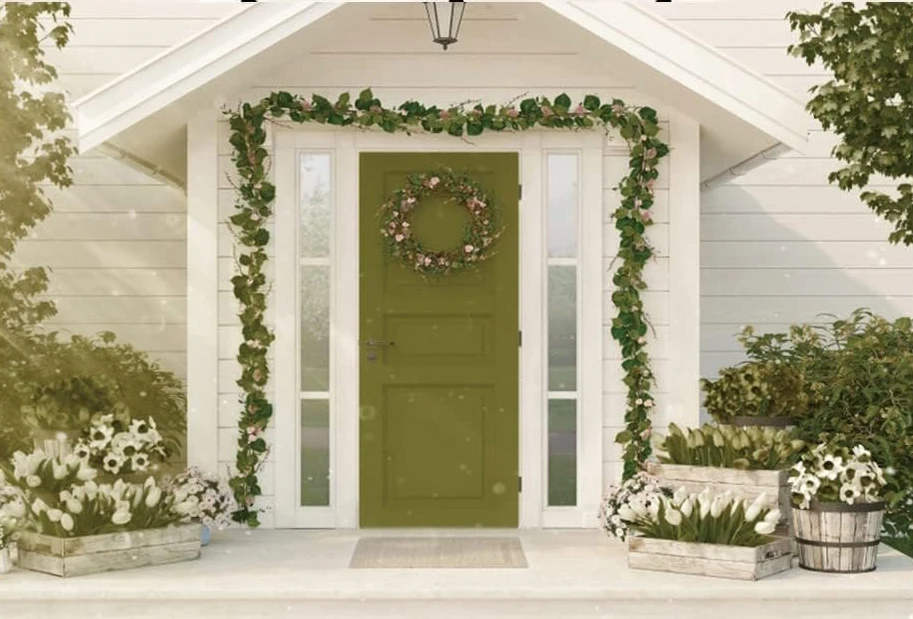 White House Flower Wreath Green Leaves Bridal Shower backdrops computer print wall Photography Studio Backgrounds
White House Flower Wreath Green Leaves Bridal Shower backdrops computer print wall Photography Studio Backgrounds