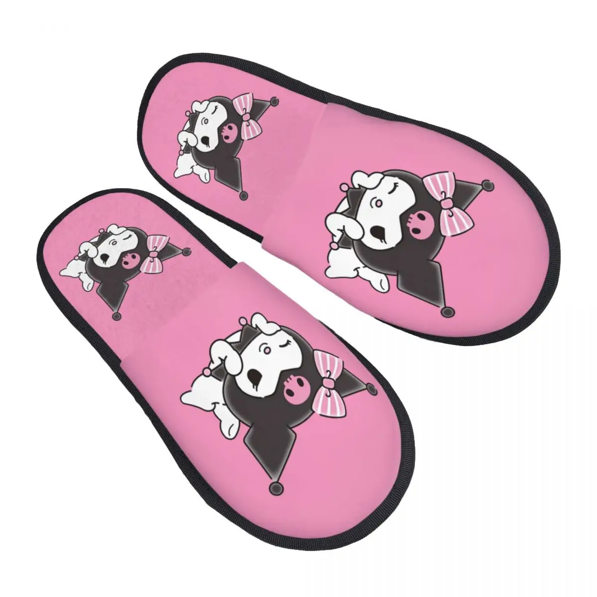 Изготовленные на заказ домашние тапочки Kuromi из мягкой пены с эффектом памяти, женские удобные теплые нескользящие тапочки Little Devil 
Изготовленные на заказ домашние тапочки Kuromi из мягкой пены с эффектом памяти, женские удобные теплые нескользящие тапочки Little Devil