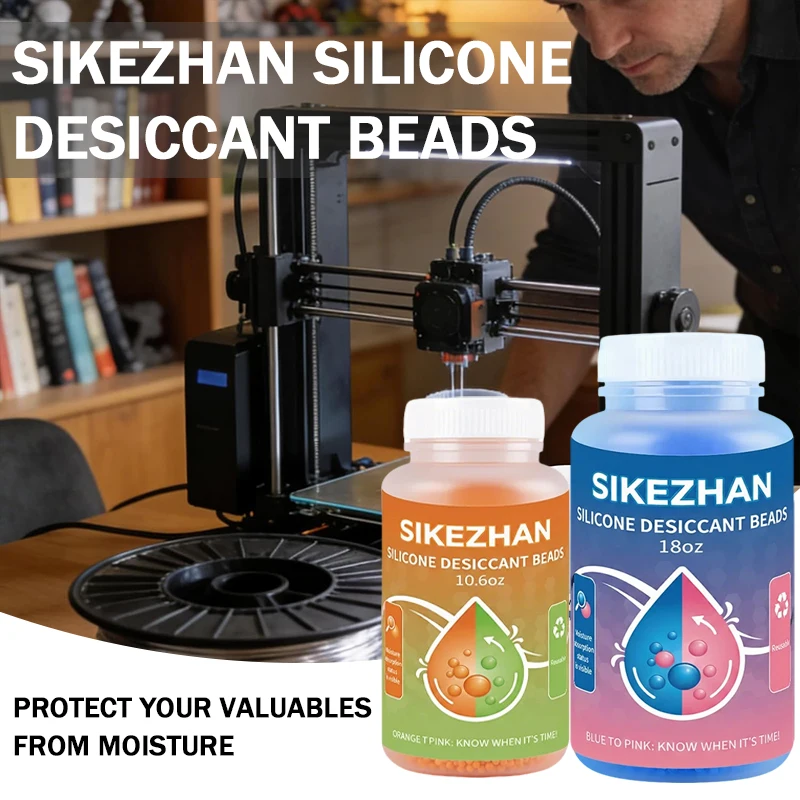 Premium Indicating Silica Gel Desiccant Beads for 3D Printer Filament Moisture Proof Reusable Dehumidifier Box SIKEZHAN
Premium Indicating Silica Gel Desiccant Beads for 3D Printer Filament Moisture Proof Reusable Dehumidifier Box SIKEZHAN