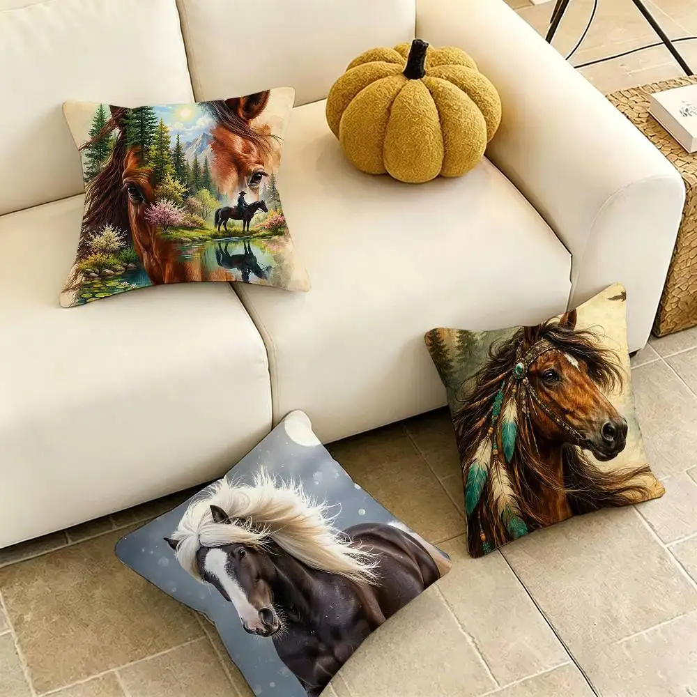 Wild Animals H-Horse Square Double-Sided printed Pillow Case Bedroom Bedside Pillow Sofa Cushion Cover Gift
Wild Animals H-Horse Square Double-Sided printed Pillow Case Bedroom Bedside Pillow Sofa Cushion Cover Gift