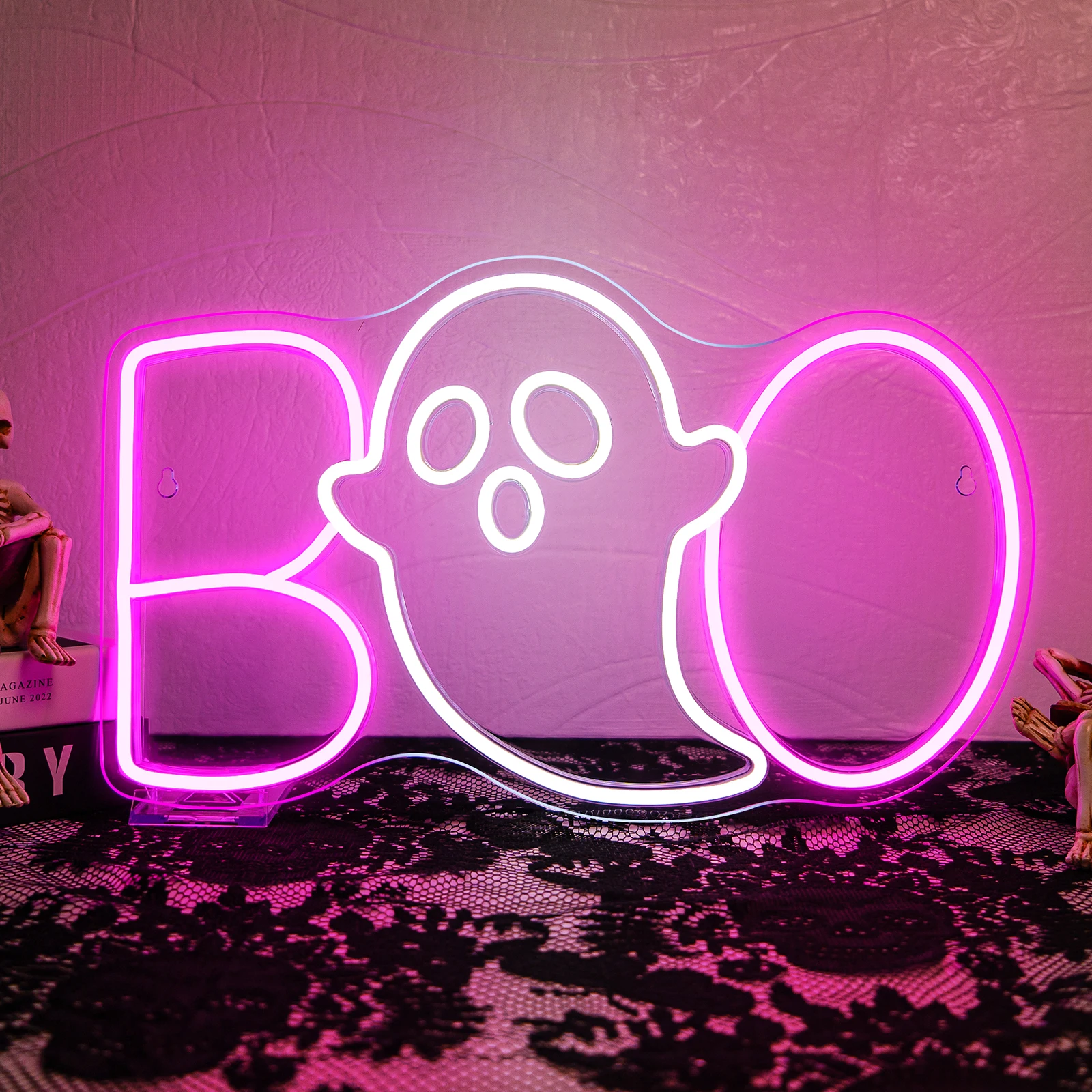Ghost Neon Sign Spooky Boo Luminous Wall Decor for Halloween Interior Decoration Bar Man Cave Home Yard Halloween Party
Ghost Neon Sign Spooky Boo Luminous Wall Decor for Halloween Interior Decoration Bar Man Cave Home Yard Halloween Party