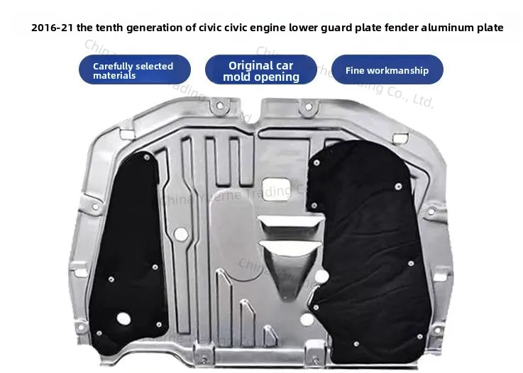 Direct supply for 2016-21 10th generation Honda Civic CIVIC engine lower fender aluminum plate
Direct supply for 2016-21 10th generation Honda Civic CIVIC engine lower fender aluminum plate