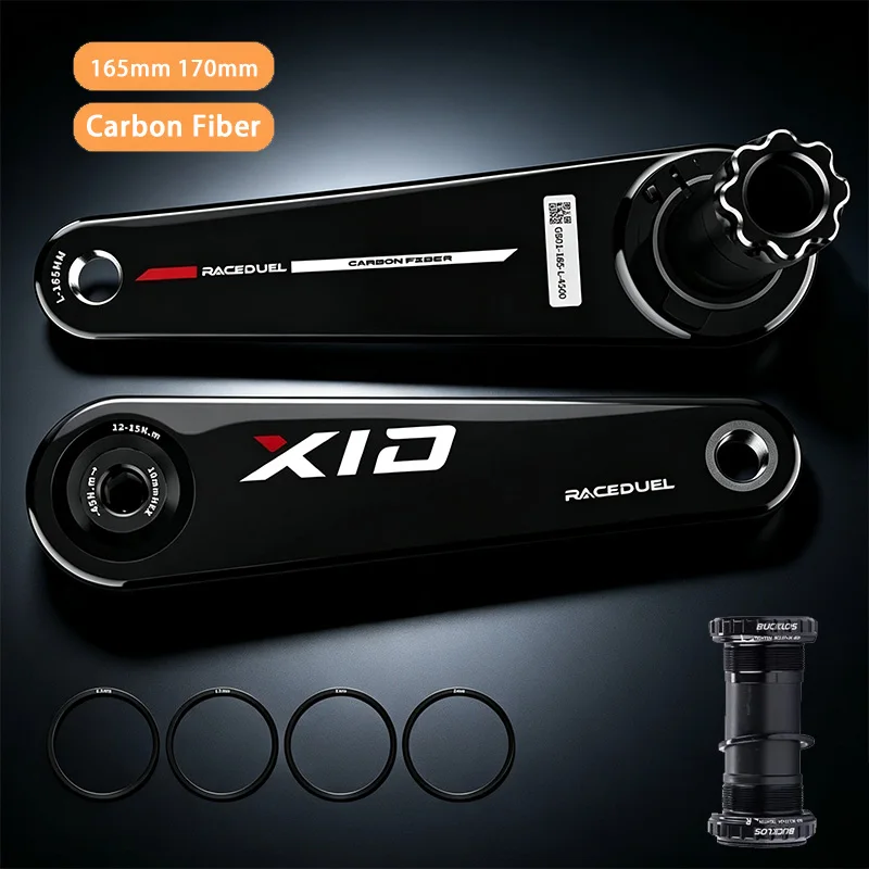 RACEDUEL Carbon Fiber Bicycle Crank for EASTON 29mm Axis 165/170mm Road Bike Cranks Set with Bottom Bracket
RACEDUEL Carbon Fiber Bicycle Crank for EASTON 29mm Axis 165/170mm Road Bike Cranks Set with Bottom Bracket