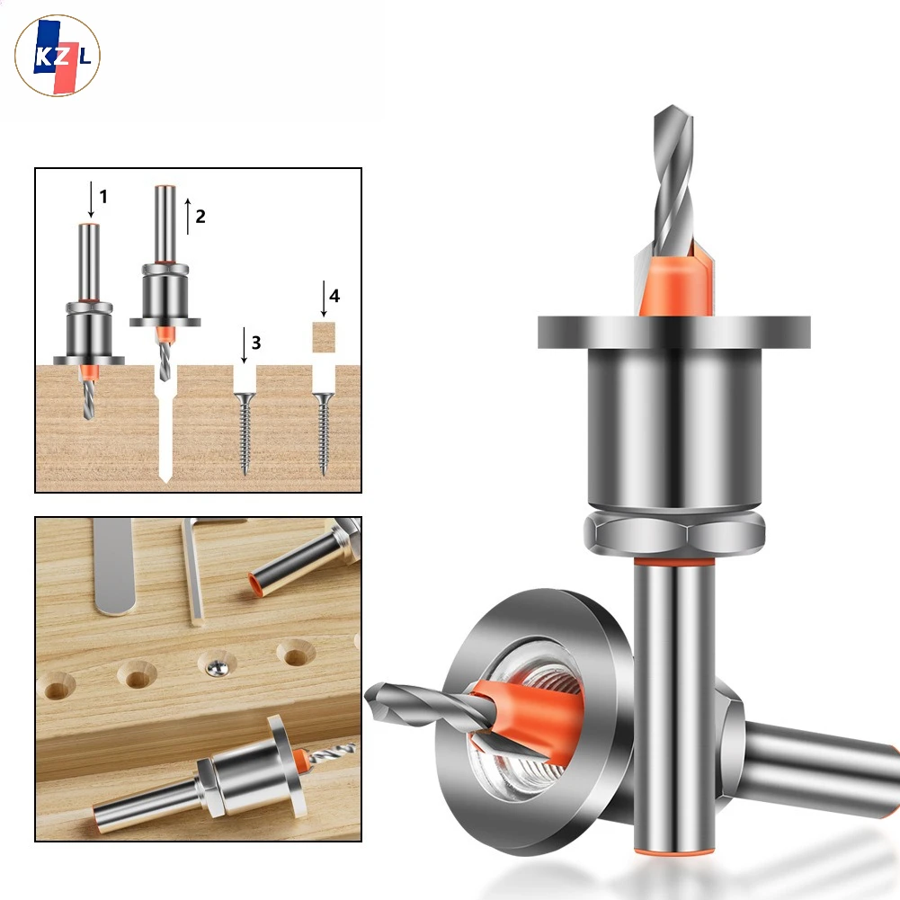 YG8 Carbide Step Drill Bit Countersink Set with Depth Stopper Tapered Hole Drill Bit for Woodworking Metal Screw Countersinking
YG8 Carbide Step Drill Bit Countersink Set with Depth Stopper Tapered Hole Drill Bit for Woodworking Metal Screw Countersinking