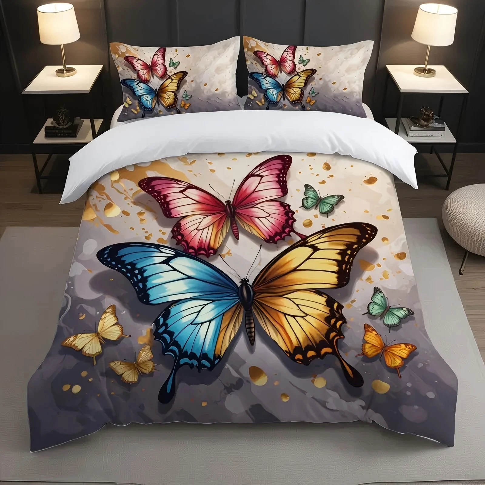 Colorful Butterfly Pattern 3D Printed Quilt cover Elegance Rustic style Soft Bedding Cover Home Textiles Duvet Cover Pillowcase
Colorful Butterfly Pattern 3D Printed Quilt cover Elegance Rustic style Soft Bedding Cover Home Textiles Duvet Cover Pillowcase