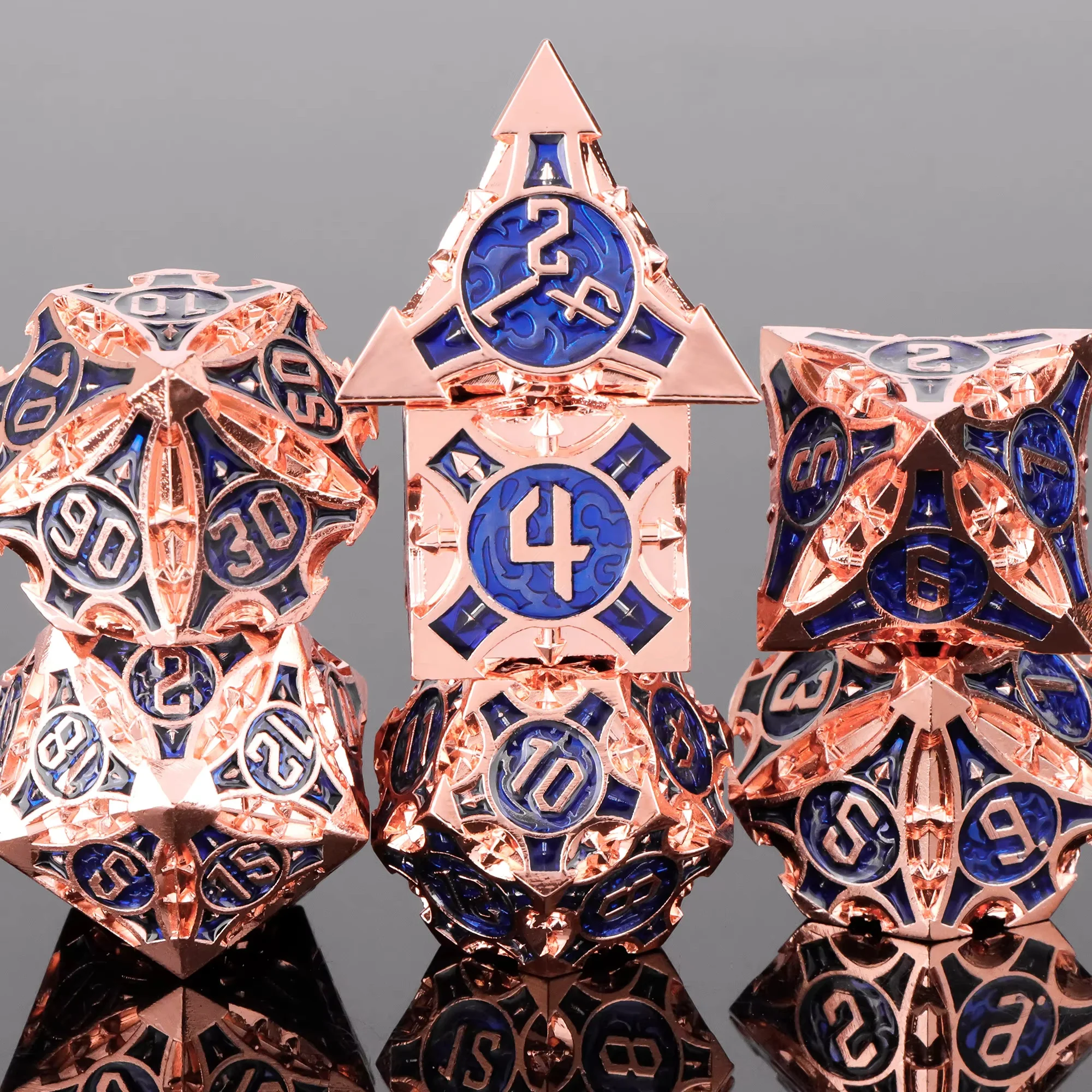 Solid Metal Dice Set 7Pcs Copper Blue Enamel Polyhedral DND Dice for Dungeons & Dragons RPG TRPG Pathfinder MTG COC Table Board
Solid Metal Dice Set 7Pcs Copper Blue Enamel Polyhedral DND Dice for Dungeons & Dragons RPG TRPG Pathfinder MTG COC Table Board