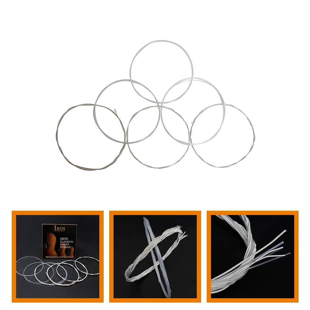 6 Pcs C670 Classical Guitar Strings Transparent Nylon Optical Student Accessories for Acoustic Bass Folk Guitars Easy
6 Pcs C670 Classical Guitar Strings Transparent Nylon Optical Student Accessories for Acoustic Bass Folk Guitars Easy