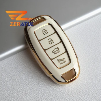 For Hyundai i30 Ix35 KONA Encino Solaris Azera Grandeur Ig Accent Santa Fe Palisade TPU Car Key Fob Case Key Fob Cover