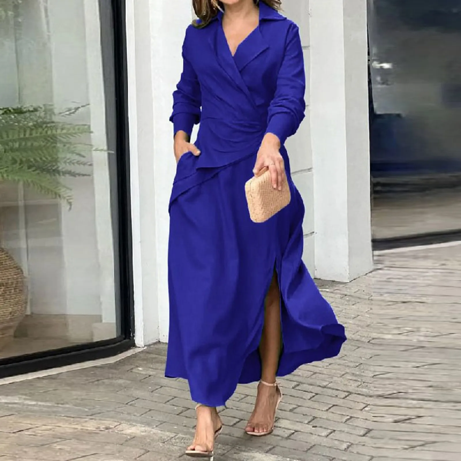 Elegant Shirt Dress 2024 Women Summer Dress Office Sundress Casual Solid Color Maxi Dress Long Sleeve Lapel Neck Vestidos Robe
Elegant Shirt Dress 2024 Women Summer Dress Office Sundress Casual Solid Color Maxi Dress Long Sleeve Lapel Neck Vestidos Robe