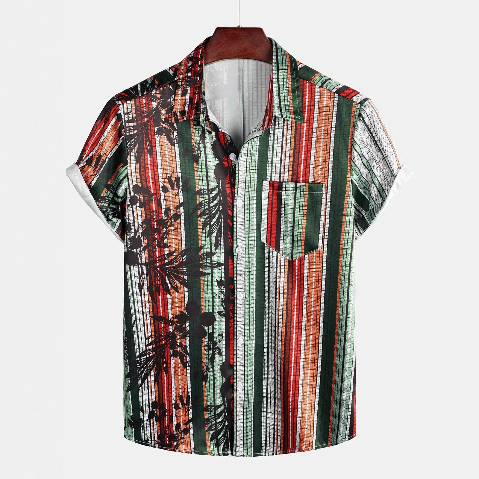 Summer Mens Striped Floral Patchwork Hawaiian Shirt 3D Print Short Sleeve Pocket Casual Oversized Beach Camisa Havaiana Listrada
Summer Mens Striped Floral Patchwork Hawaiian Shirt 3D Print Short Sleeve Pocket Casual Oversized Beach Camisa Havaiana Listrada