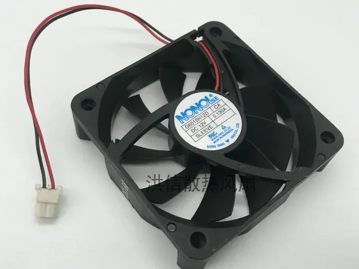 NONOISE G6015H12D DC 12V 0.130A 60x60x15mm 2-Wire 60mm Cooling Fan
NONOISE G6015H12D DC 12V 0.130A 60x60x15mm 2-Wire 60mm Cooling Fan