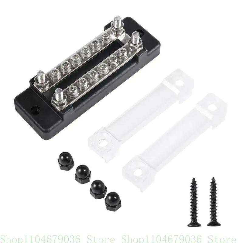 652F Power Distribution Block Bus Bar with Cover 12V-48V 150A Marine, Automotive, and Solar Wiring Power Distribution Block
652F Power Distribution Block Bus Bar with Cover 12V-48V 150A Marine, Automotive, and Solar Wiring Power Distribution Block
