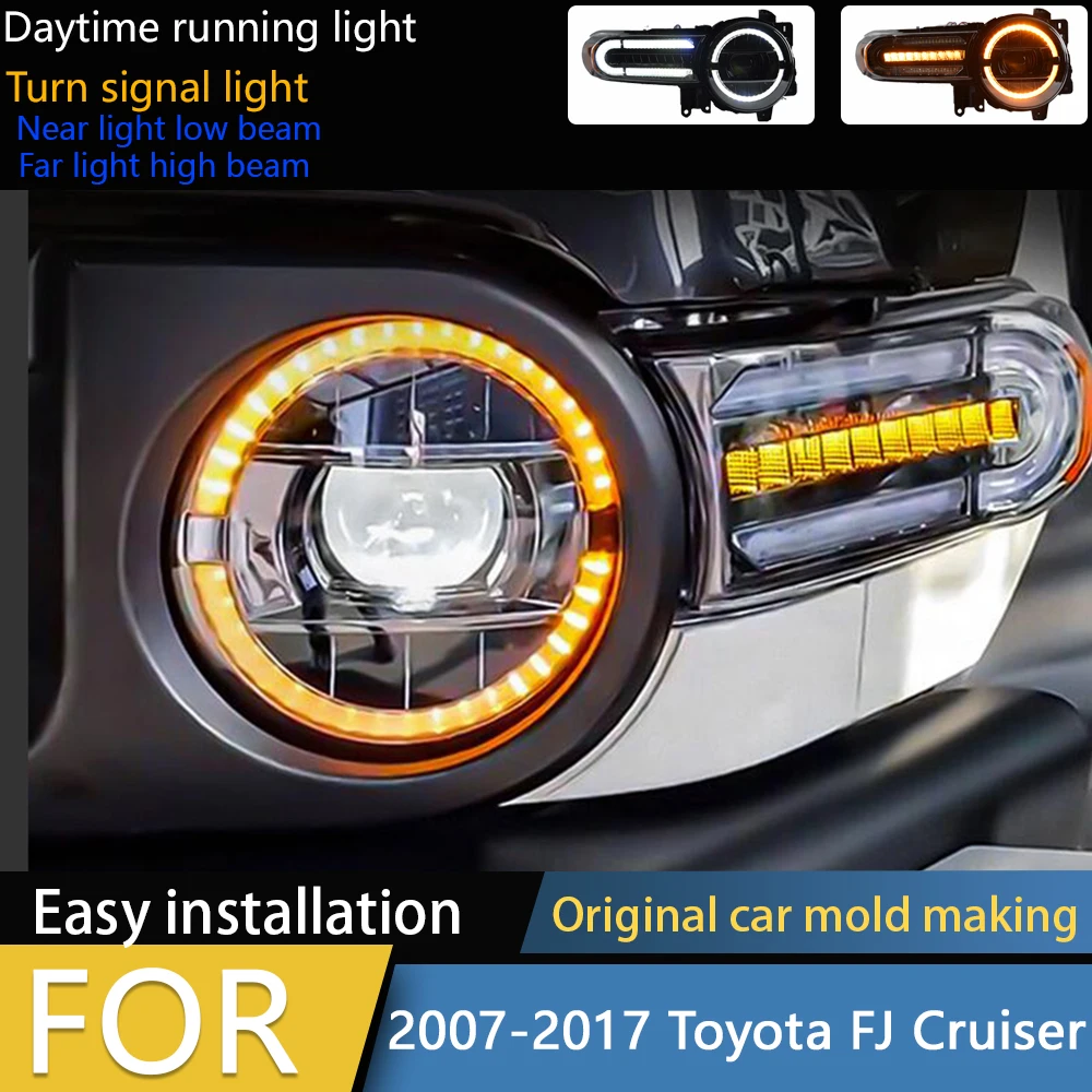 Автомобильный Стайлинг, фары для Toyota FJ Cruiser 2007-2017 FJ150, светодиодные фары, линзы проектора DRL, автоаксессуары
Автомобильный Стайлинг, фары для Toyota FJ Cruiser 2007-2017 FJ150, светодиодные фары, линзы проектора DRL, автоаксессуары