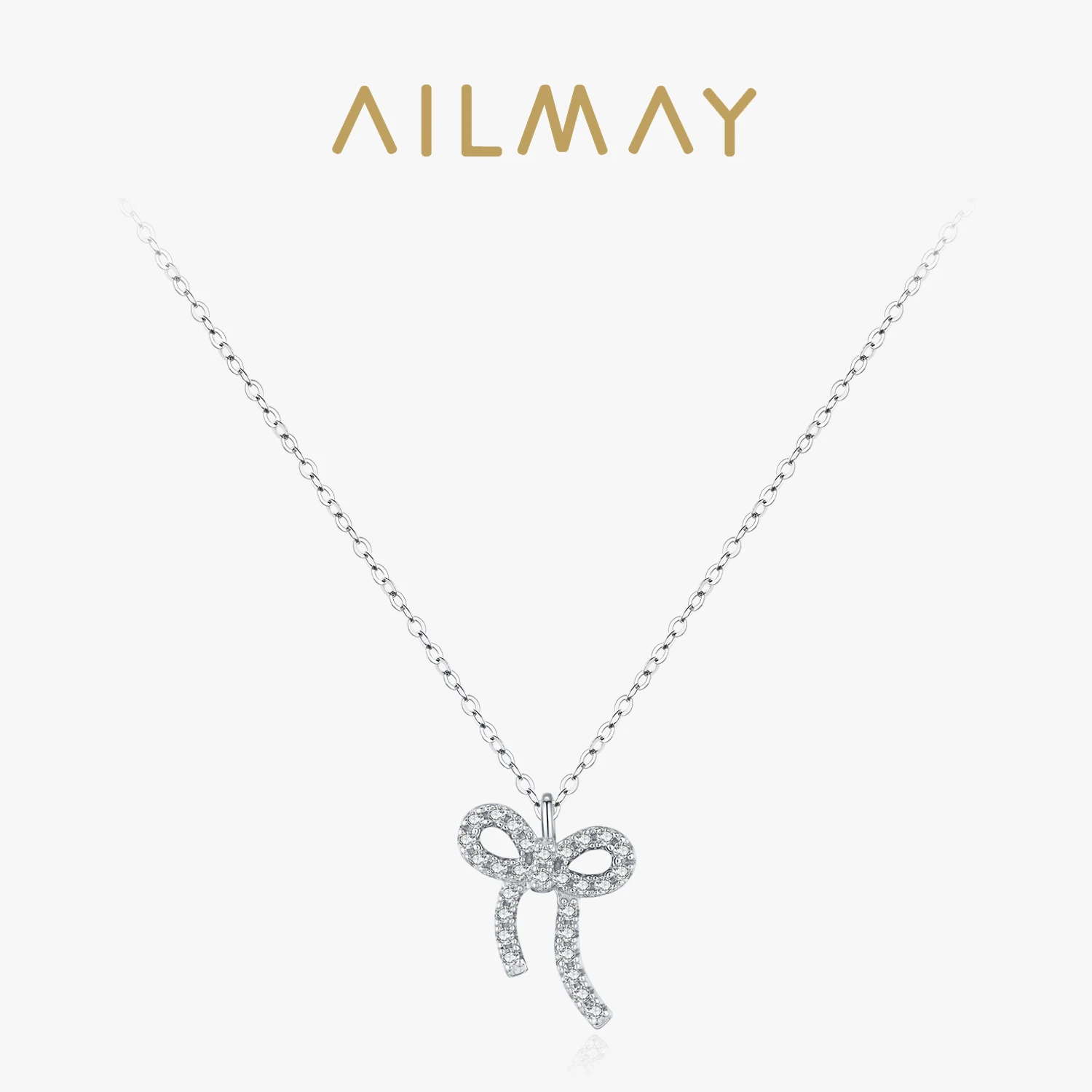 Ailmay Fashion 925 Sterling Silver Twisted Bowknot Pendant Necklace For Women Romantic Wedding Jewelry
Ailmay Fashion 925 Sterling Silver Twisted Bowknot Pendant Necklace For Women Romantic Wedding Jewelry