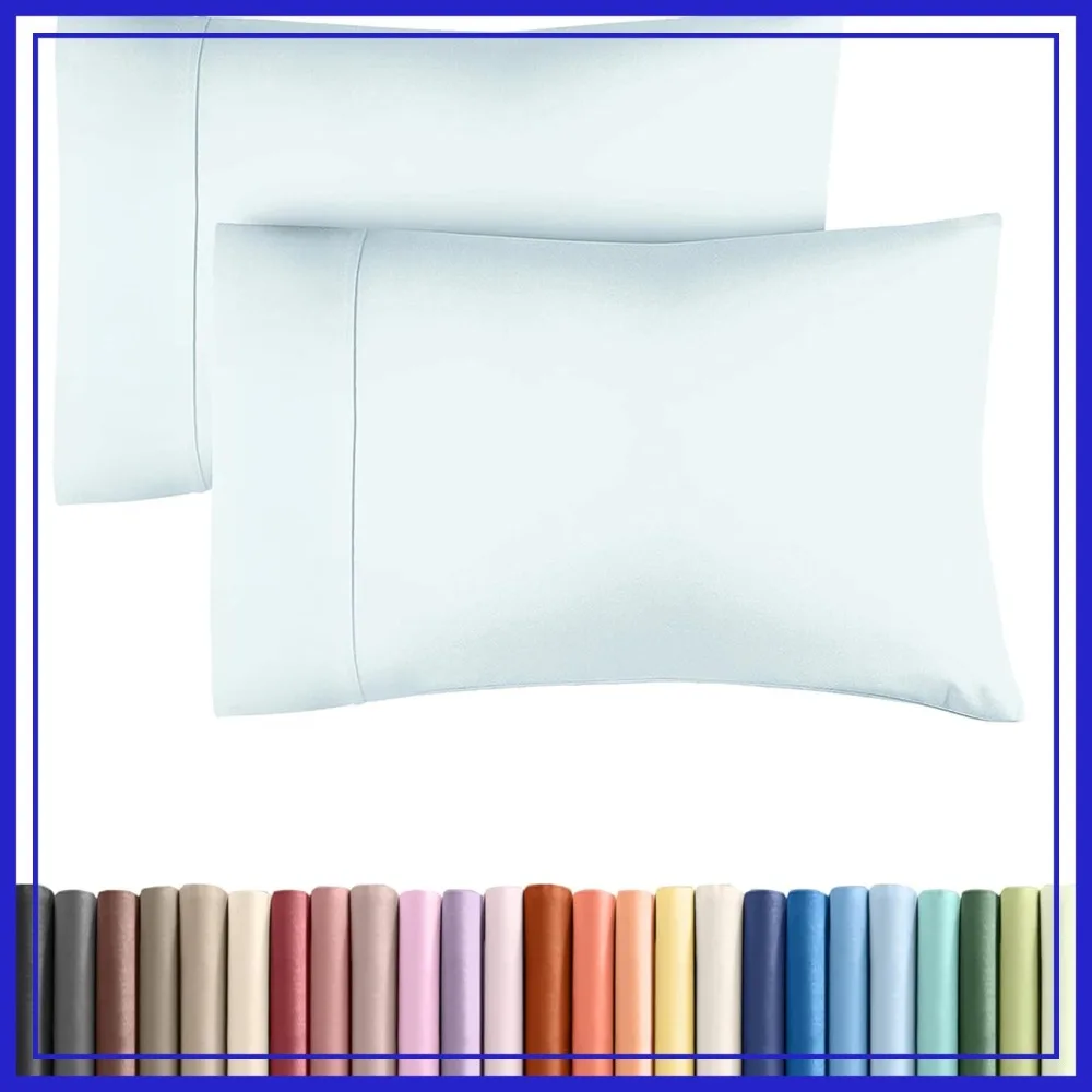 King Pillow Cases 2 Pack - Super Soft Envelope Enclosure - Hotel Quality, Wrinkle Free, Stain Resistant - Machine Washable - 20x40 Inches
King Pillow Cases 2 Pack - Super Soft Envelope Enclosure - Hotel Quality, Wrinkle Free, Stain Resistant - Machine Washable - 20x40 Inches