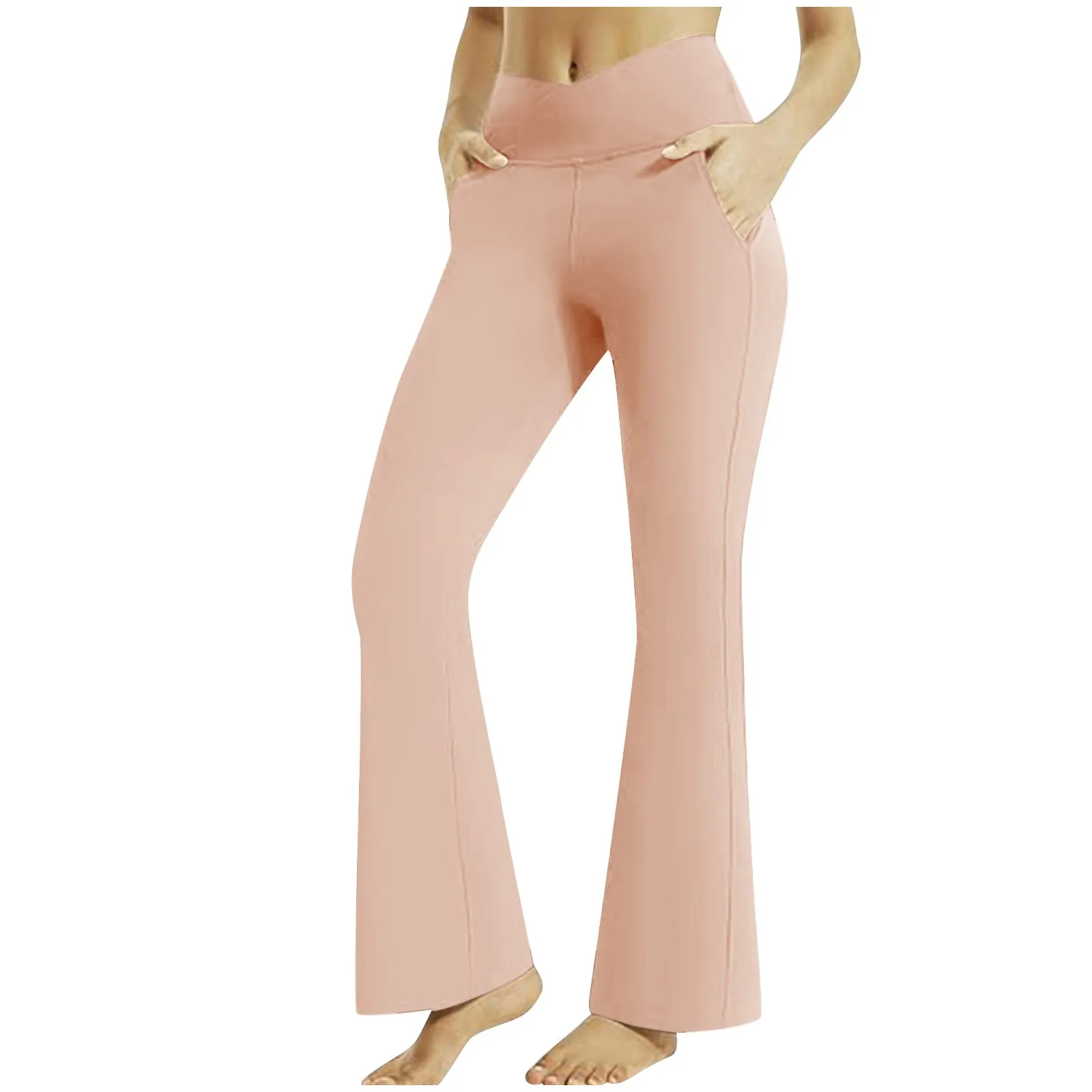 Women'S Stretch Yoga Leggings Fitness Running Gym Sports Full Length Sweatpants With Pockets Flared Pants Pantalones De Mujer
Women'S Stretch Yoga Leggings Fitness Running Gym Sports Full Length Sweatpants With Pockets Flared Pants Pantalones De Mujer