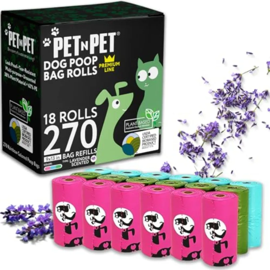 270 Counts Lavender Scented, Colorful Poop Bags for Dogs, 41 Plant Based 59 PE Dog Poop Bags Rolls, Extra Thick Dog Waste Bag,
270 Counts Lavender Scented, Colorful Poop Bags for Dogs, 41 Plant Based 59 PE Dog Poop Bags Rolls, Extra Thick Dog Waste Bag,