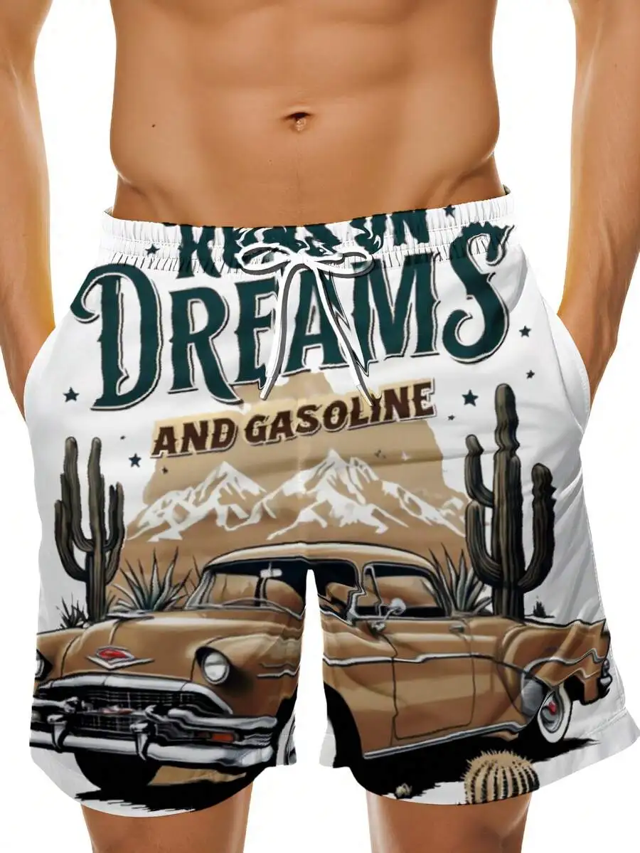 Mens Vintage Car Desert Cactus Print Swim Trunks
Mens Vintage Car Desert Cactus Print Swim Trunks