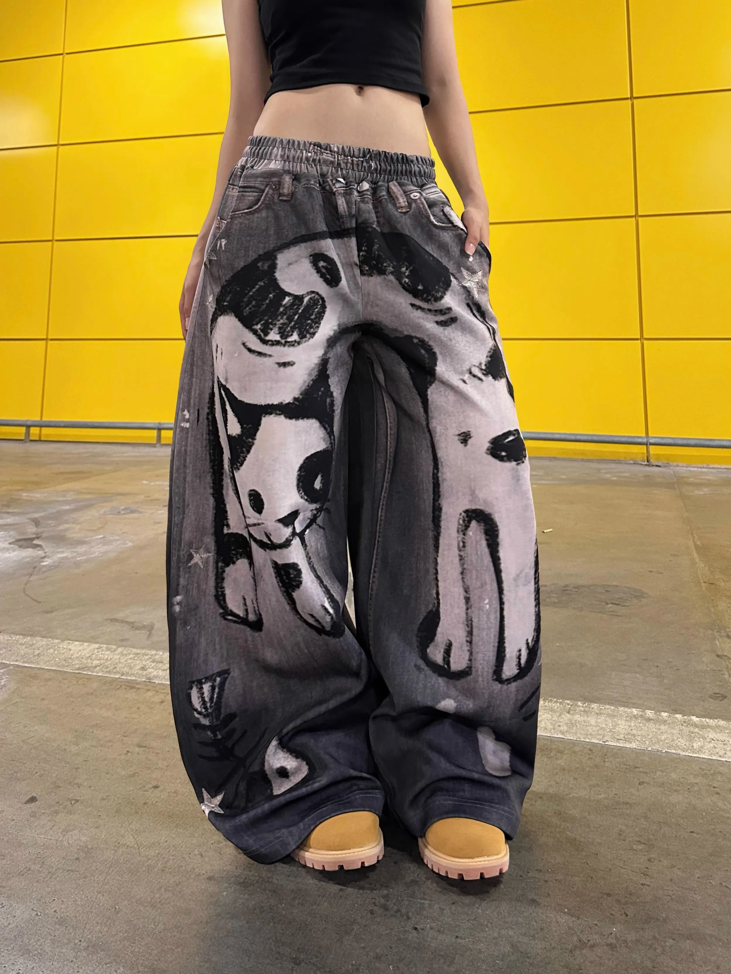Retro American 3D Printed Graffiti Wide Leg Jeans Casual Loose Men's Design Sense Versatile Comfortable Blue Denim Jeans
Retro American 3D Printed Graffiti Wide Leg Jeans Casual Loose Men's Design Sense Versatile Comfortable Blue Denim Jeans