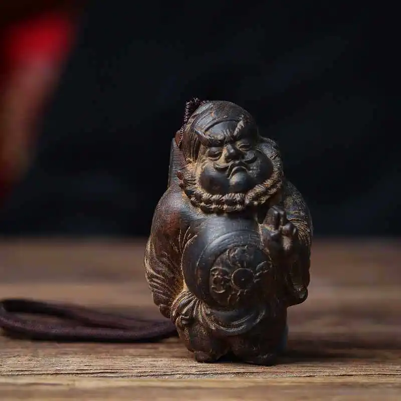 Cz agarwood carved zhongkui handle pendant solid wood character town house bring in wealth and treasure ornaments
Cz agarwood carved zhongkui handle pendant solid wood character town house bring in wealth and treasure ornaments