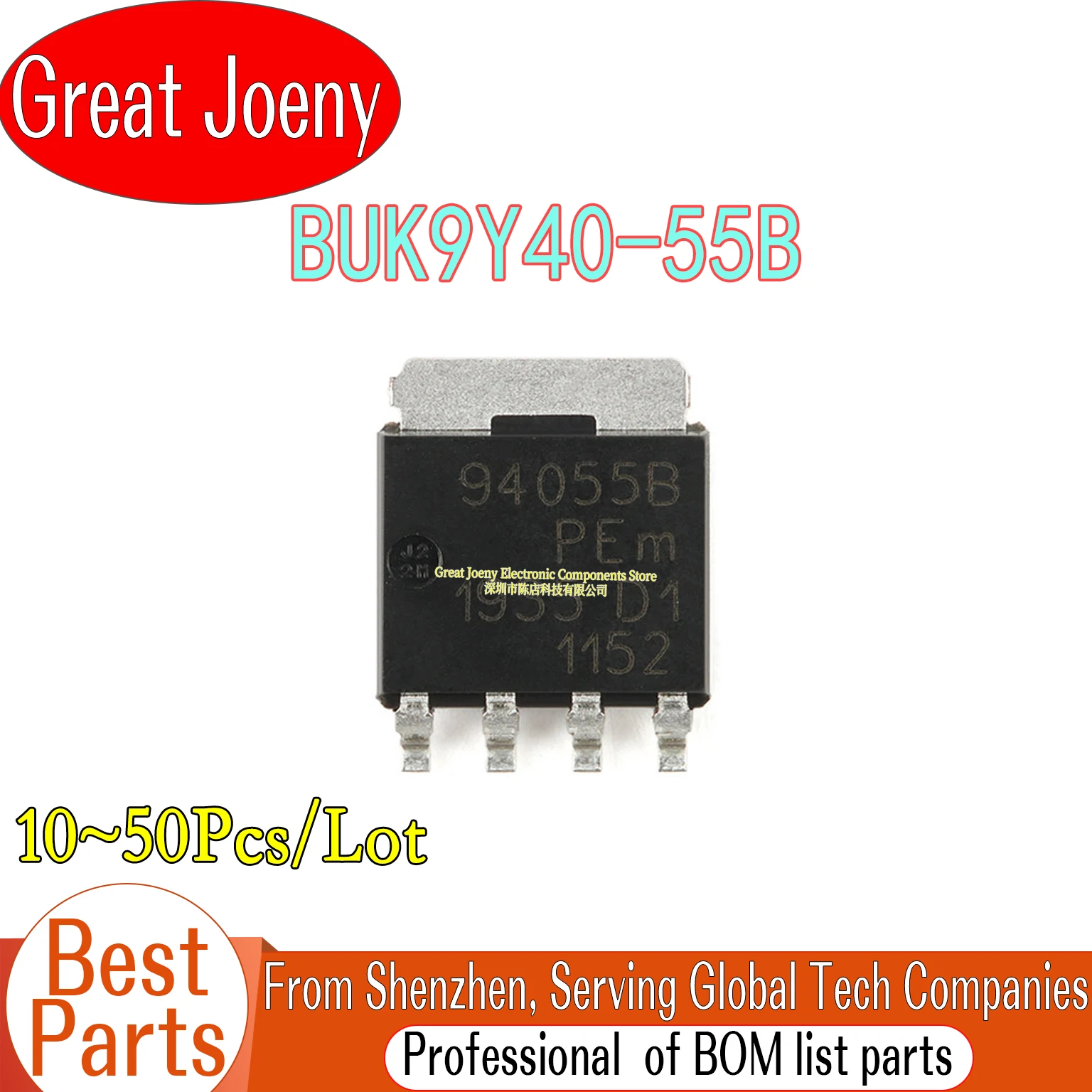 (10-50piece) 100% New BUK9Y40-55B 94055B sot-669 Chipset
(10-50piece) 100% New BUK9Y40-55B 94055B sot-669 Chipset