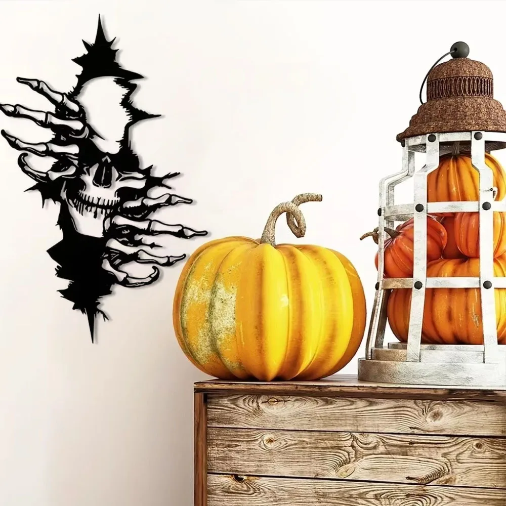 1pc Ominous Scary Skeleton Metal Wall Decor: Fascinating Halloween Art for Interior and Outdoor Home Ornamentation
1pc Ominous Scary Skeleton Metal Wall Decor: Fascinating Halloween Art for Interior and Outdoor Home Ornamentation