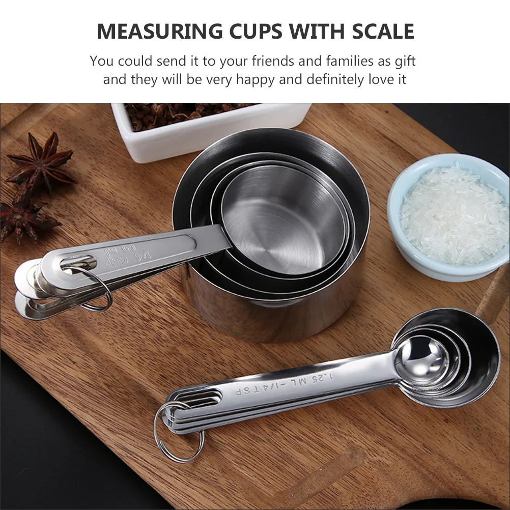 1Set Kitchen Baking Graduated Cup Scale Measuring Spoons Reliable Safe Use Perfect Gift for Cooking Enthusiasts 
1Set Kitchen Baking Graduated Cup Scale Measuring Spoons Reliable Safe Use Perfect Gift for Cooking Enthusiasts