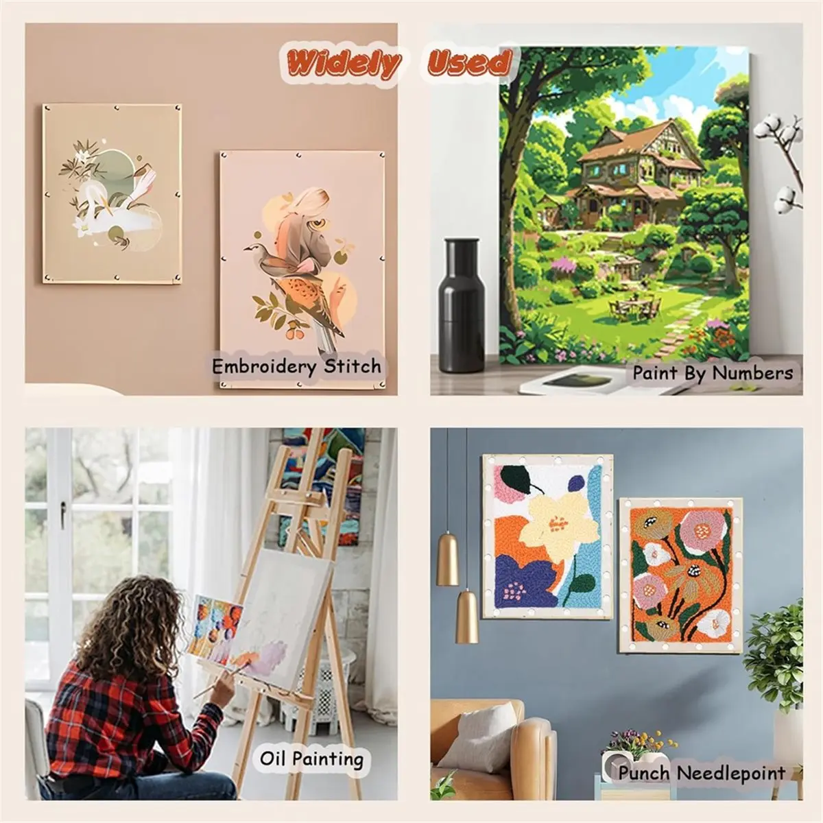 BABQ 12 Sets Stretcher Bars for Needlework 6 Sizes Wooden Canvas Stretcher Bars for Needlepoint Embroidery Stitch Frame
BABQ 12 Sets Stretcher Bars for Needlework 6 Sizes Wooden Canvas Stretcher Bars for Needlepoint Embroidery Stitch Frame